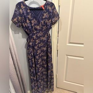 Chelsea & Violet Floral Blue Maxi Dress